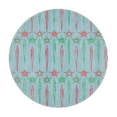 Mid Mod Icicles glas snijplank (Voorkant)