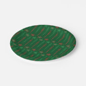 Mid Mod Icicles Groen 7" papier Bord (Gekanteld)