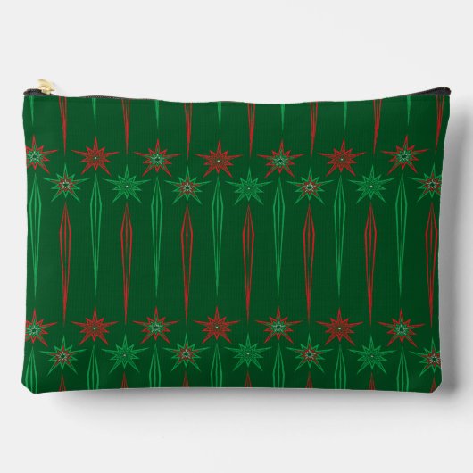 Mid Mod Icicles Groen Groot zakje Etui (Voorkant)