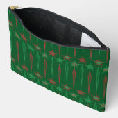 Mid Mod Icicles Groen Groot zakje Etui (Open)