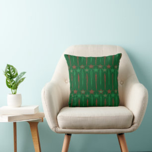 Mid Mod Icicles Groen Sierkussen