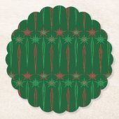 Mid Mod Icicles Groenboek Onderzetters (Voorkant)