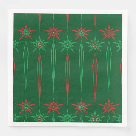 Mid Mod Icicles Groenboek Servet (Voorkant)
