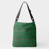 Mid Mod Icicles Groene Crossbody Tas (2 maten) (Voorkant)