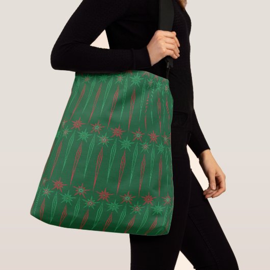 Mid Mod Icicles Groene Crossbody Tas (2 maten) (Dichtbij)