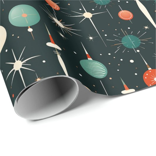 Mid Mod Kerst inpakpapier (Rol Hoek)