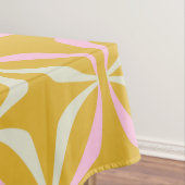  Mid Mod Mustard Geel Roze Geometrisch Tafelkleed (Voorbeeld)