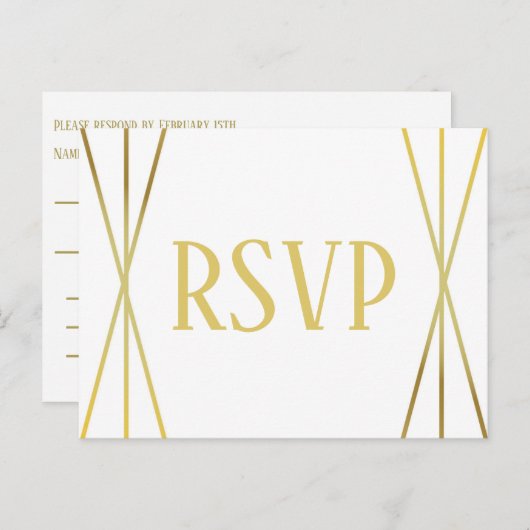 MId Mod-ontwerp - RSVP-Briefkaart Briefkaart (Voorkant / Achterkant)
