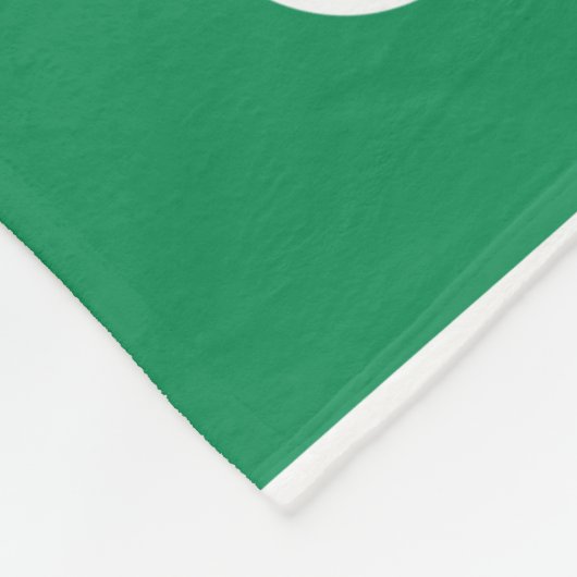 Mid Mod Piquet Pattern Kelly Green and White Fleece Deken (Hoek)