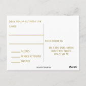 MId Mod Zwarte Ontwerp - RSVP Briefkaart (Achterkant)