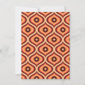 Mid Modern Oranje Retro Arch Brunch Vrijgezellenfe Kaart (Achterkant)