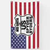 Mid South Chapter - Amerikaanse vlag & Logo Banner (Verticaal)