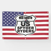 Mid South Chapter - Amerikaanse vlag & Logo Banner (Horizontaal)