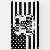 Mid South Chapter - US Flag & Logo Banner bw 3x5 (Verticaal)