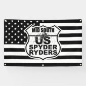 Mid South Chapter - US Flag & Logo Banner bw 3x5 (Horizontaal)