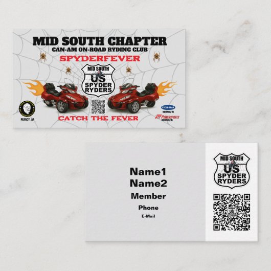 Mid South Hoofdstuk - Visitekaartje (Voorkant / Achterkant)
