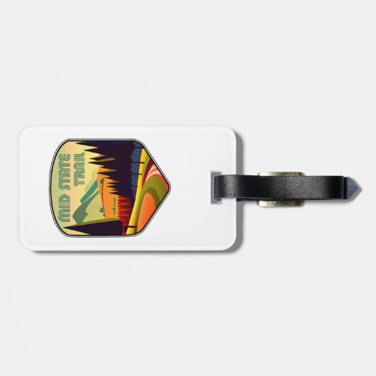 Mid State Trail Pennsylvania Kleuren Bagagelabel (Achterkant horizontaal)