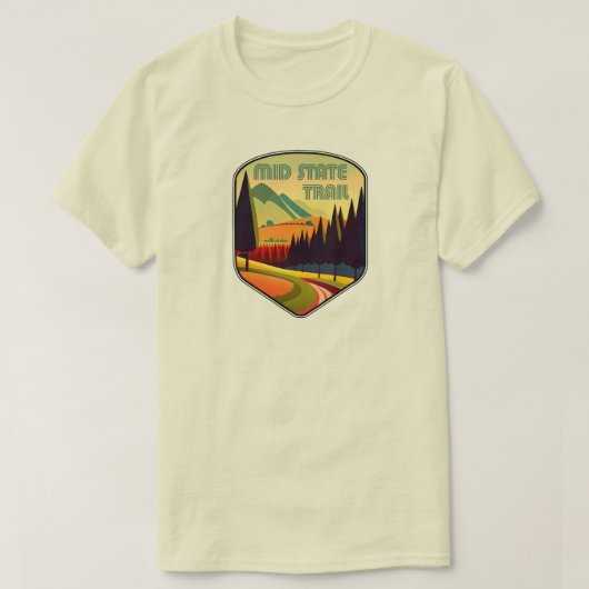 Mid State Trail Pennsylvania Kleuren T-shirt (Design voorkant)