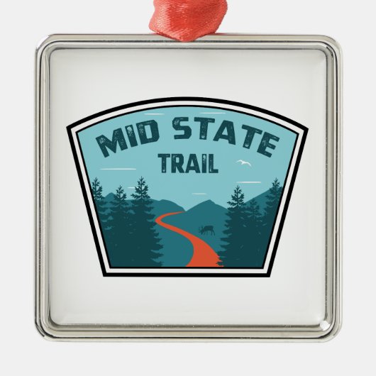 Mid State Trail Pennsylvania Metalen Ornament (Voorkant)