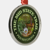 Mid State Trail (rood) Metalen Ornament (Rechts)