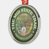 Mid State Trail (rood) Metalen Ornament (Links)