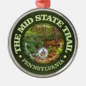 Mid State Trail (rood) Metalen Ornament (Voorkant)