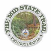 Mid State Trail (rood) Sticker (Voorkant)