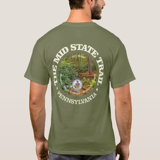 Mid State Trail (rood) T-shirt (Achterkant)