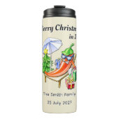 Mid Summer Tropical Christmas Spicy Pool Party Thermosbeker (Voorkant)