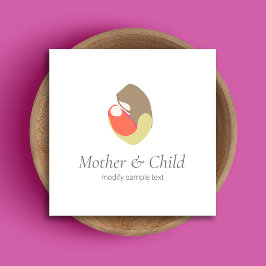 Mid-vrouw Doula Birth Couch moeder en kind Vierkante Visitekaartje