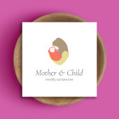 Mid-vrouw Doula Birth Couch moeder en kind Vierkante Visitekaartje