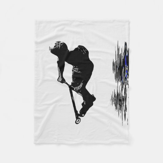 Midair Stunts - Scooter Rider Fleece Blanket (Voorkant)