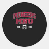 Midamerica Nazarene Of Technology Arch Retro For M Ronde Sticker (Voorkant)