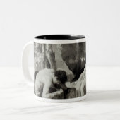 Midas aan de bron van de Pactolus Tweekleurige Koffiemok (Voorkant links)