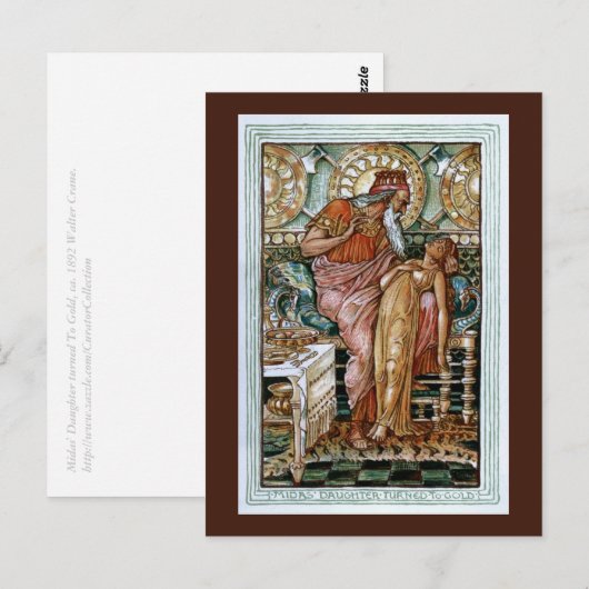 Midas's dochter is in Gold omgeschakeld Briefkaart (Voorkant / Achterkant)