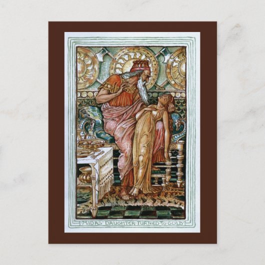 Midas's dochter is in Gold omgeschakeld Briefkaart (Voorkant)