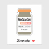 Midazolam Versed Medicine Injectieflacon Sticker (Vel)