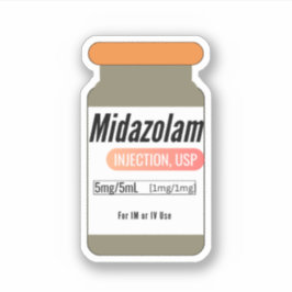 Midazolam Versed Medicine Injectieflacon Sticker