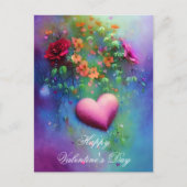 Midbloemen en valentijn briefkaart (Voorkant)