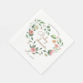 midbloom baby shower monogram servet (Hoek)