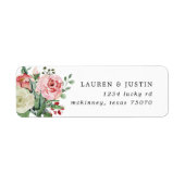 midbloom floral bruiloft Return Label (Voorkant)