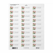 midbloom floral bruiloft Return Label (Full Sheet)