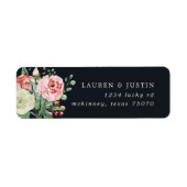 midbloom floral bruiloft Return Label (Voorkant)