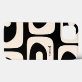 Midcentury Abstract Minimaal Gepersonaliseerd Piqu Case-Mate iPhone Case (Achterkant (horizontaal))