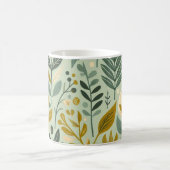 Midcentury Boho Bloemen Wildflowers Blauw Koffiemok (Center)