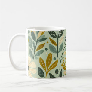 Midcentury Boho Bloemen Wildflowers Blauw Koffiemok