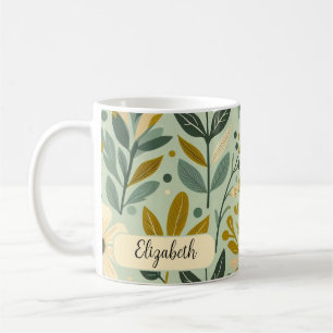 Midcentury Boho Bloemen Wildflowers Blauw Koffiemok