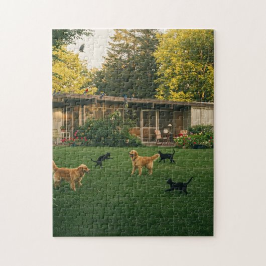 Midcentury Critter Frolic Jigsaw Puzzel (Verticaal)