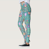 Midcentury Floral Green Leggings (Links)