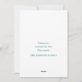 Midcentury Gelukkig Nieuwjaar Feestdagenkaart (Achterkant)